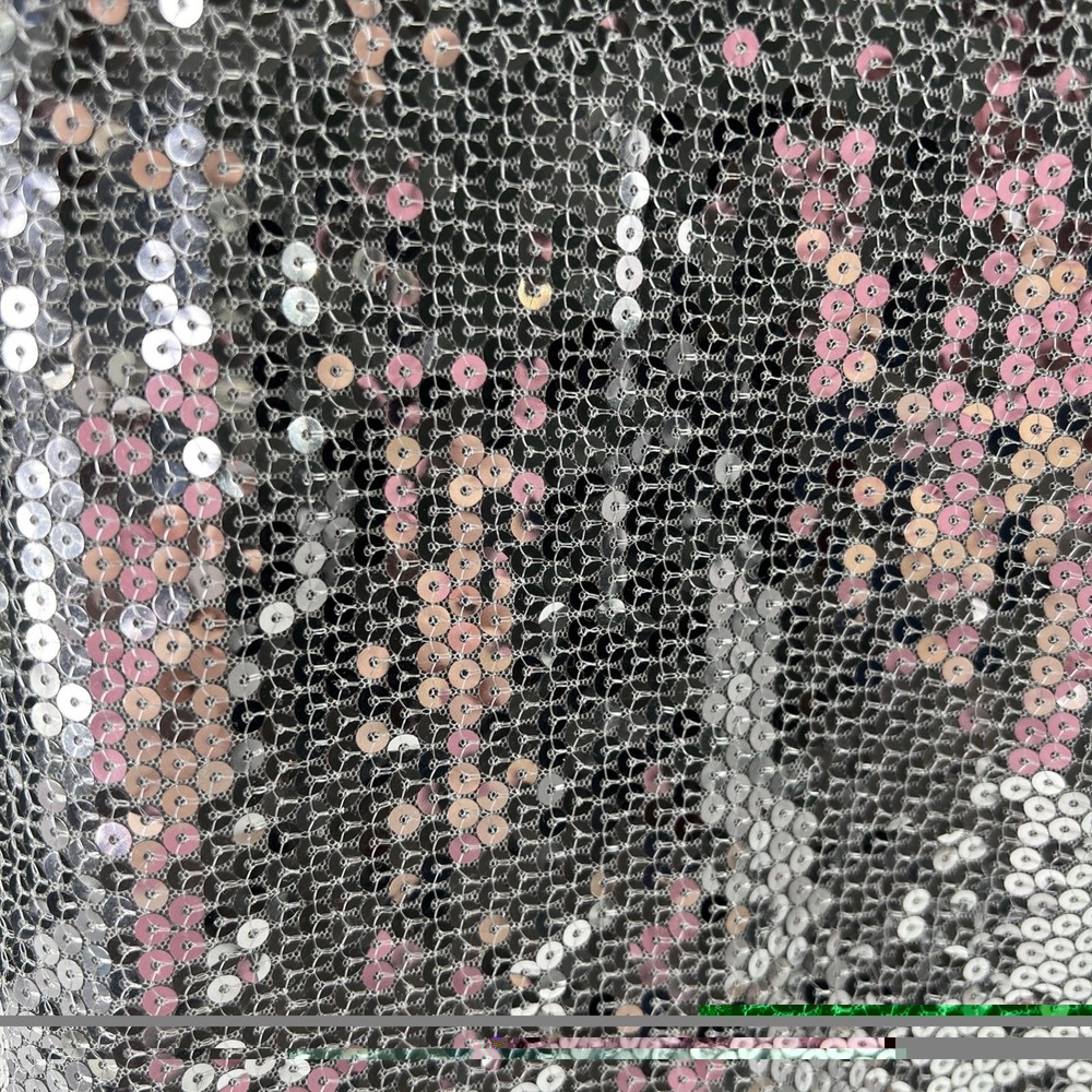 Sequin Tank Top Sz M Y2K Max Rave NYE McBling Going out Gray Fitted Glam USA - Picture 5 of 10